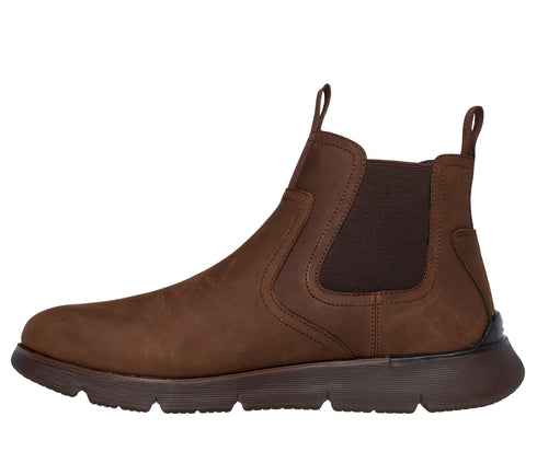 Ghete sport, barbati, SKECHERS AUGUSTINO-PAULO 205227-CHOC maro, piele naturala